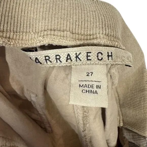 Marrakech Slouchy Cargo Utility Pants 27 Khaki Tan Boho Casual Grunge Ankle - Picture 5 of 6